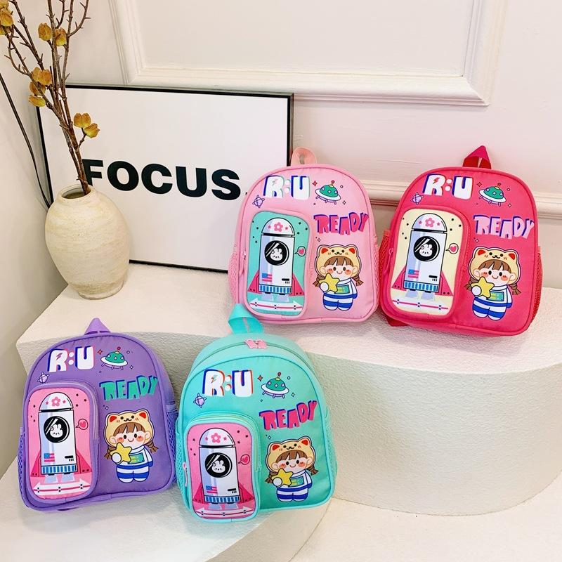 Cute Baby Backpack Cute Cartoon Kindergarten Primary School Student Schoolbag Foreign Style Printing Boys And Girls Backpack