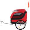 Pet Bike Trailer Smoothly Rolling Safety Bicycle Cart for Camping Hiking Walking Cycling