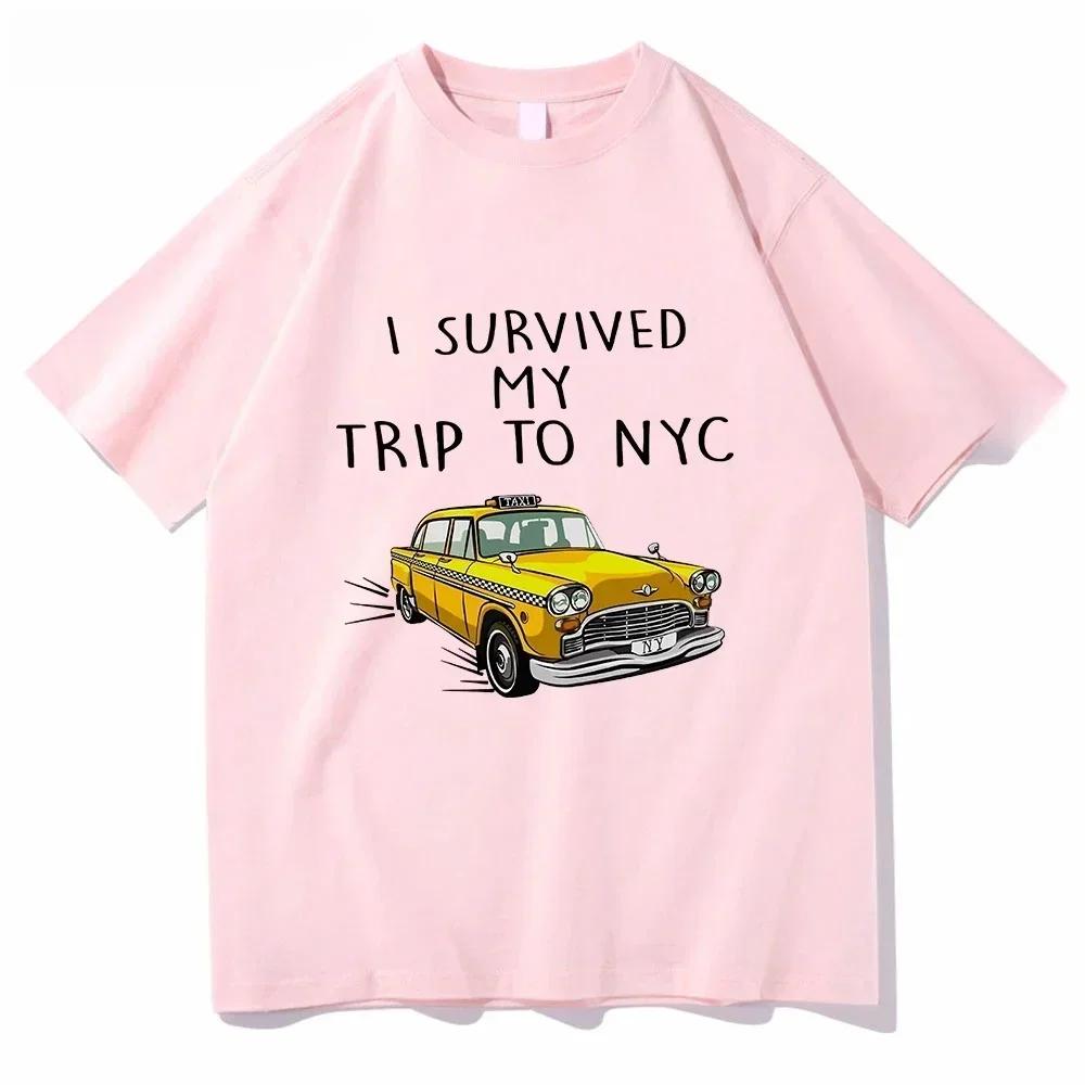 Pánské tričko ve stejném stylu jako Tom I Survived My Trip To NYC Potisk Top Ležérní Bavlněné Tričko Unisex Móda Telekineze Tričko