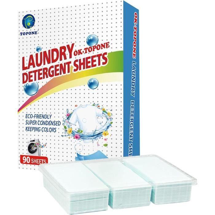 Laundry Sheets, 90 Pieces Laundry Detergent Sheets, Nano-concentrated Stain Remover Wipes Clean Clothes Wash102