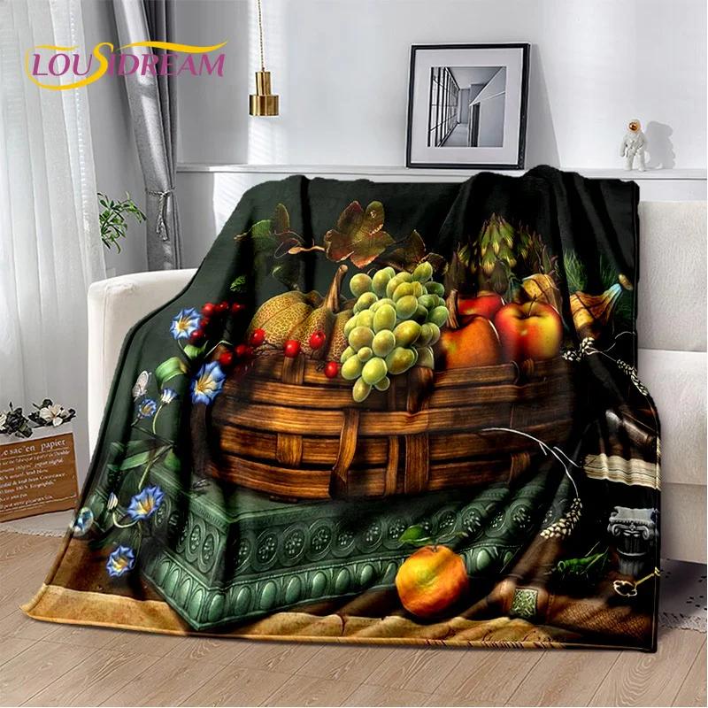Cartoon Cute Fruit 3D Printing Blanket,Soft Throw Blanket for Home Bedroom Bed Sofa Picnic Travel Office Rest Cover Blanket Kids