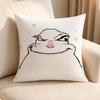 Meme Funny Hamster Meme Cushion Cover Linen AntiMite Antibacterial Cushion Cover Invisible Zipper Sofa Decor