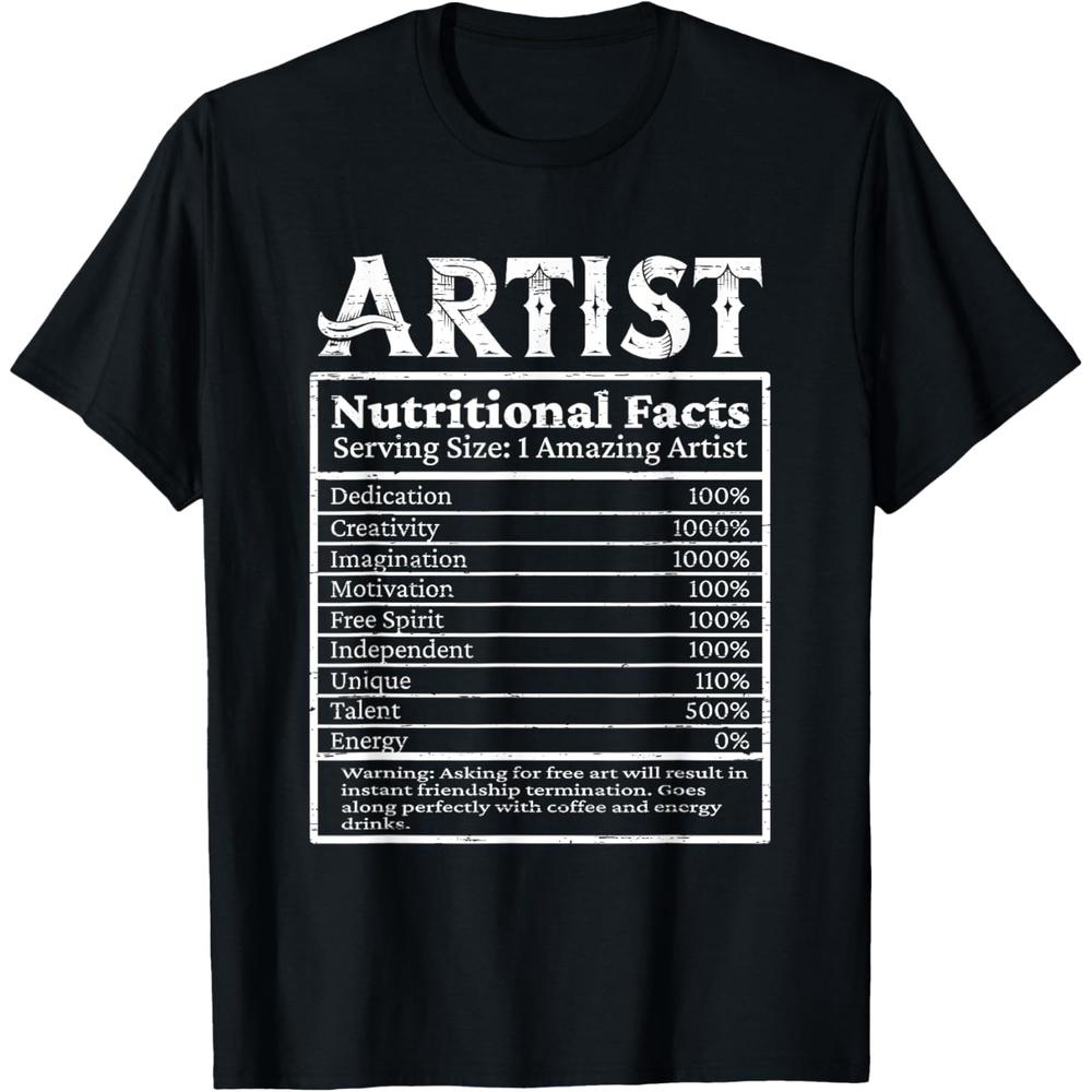 Artist Nutritional Facts Artist T Shirt 3XL чёрный