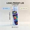 1PC Colorful Painted Skateboard Deck Art 750ml Color Plastic Sports Water Bottle Leakproof Flip Straw Lid Suitable for Sports Office Home Use