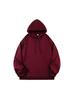 Unisex Comfortable Loose Fit Solid Color Hooded Sweatshirt