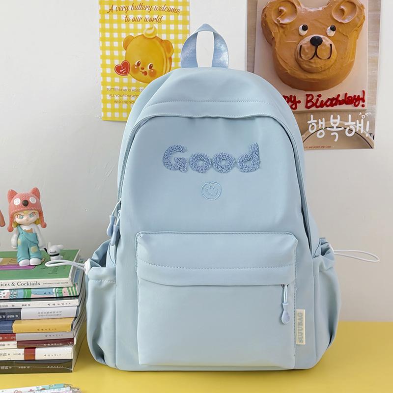 Schoolbag New Casual Student School Bag Women's ins Niche Simple Large Capacity Versatile Alphabet Junior High School Student Backpack