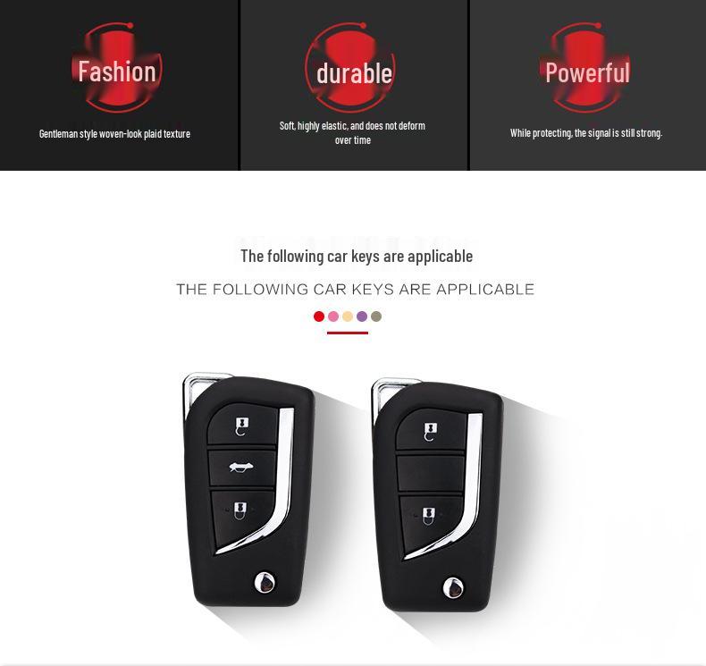 Key Case for Toyota Corolla, 17 Model Levin, Camry, Highlander, RAV4, Prado