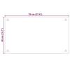VidaXL Kitchen Backsplash Transparent 70x40 Cm Tempered Glass 249466