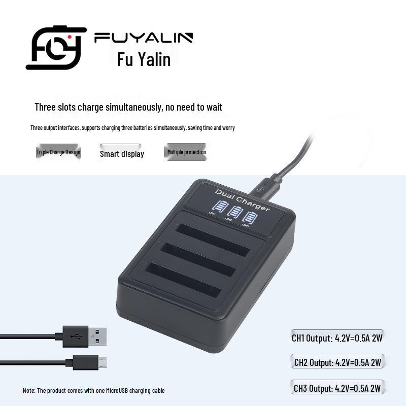 NB11L Triple Charger for Canon Cameras IXUS125, 245HS, A2500, A2600, A3400, and A4000