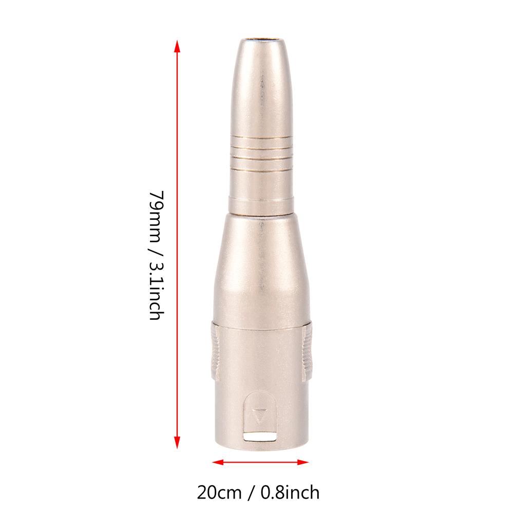 3 Pin XLR Male to 1 4 6.35mm Female Jack Audio Mic Adapter Connector 2 Pcs