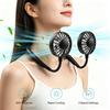 USB Portable Fan Cold Fan Hands Free Neck Fan Hanging Rechargeable Mini Sports Fan 3-Speed Adjustable Neck Dual Fan Home Office