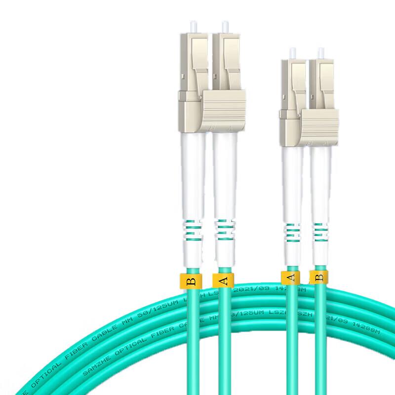 

SAMZHE 10 Gigabit LC-LC OM3 Duplex Multimode Fiber Optic Patch Cable
