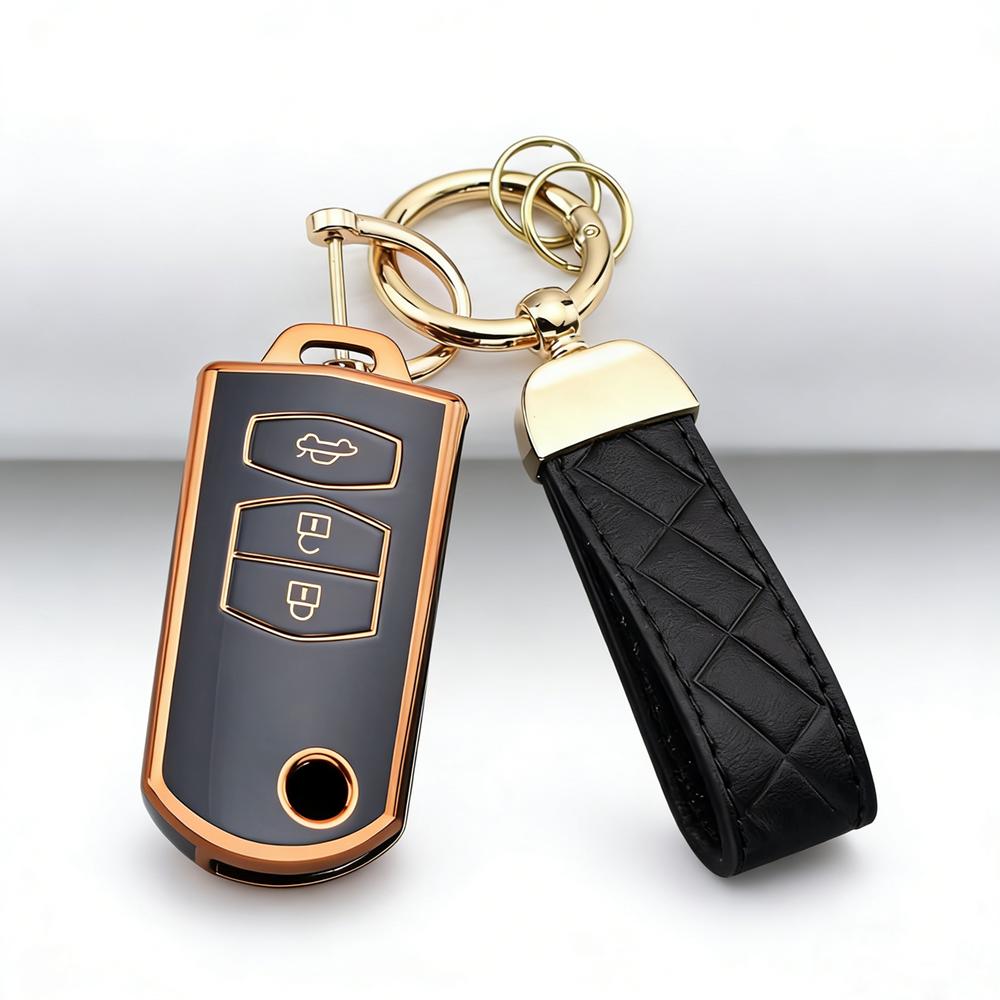 TPU Car Key Case Cover for Mazda Demio 2 3 5 6 M3 M5 M6 CX-5 CX7 CX9 RX8 MX5 MPV 3 Buttons Keyless Entry Fob Holder Protector