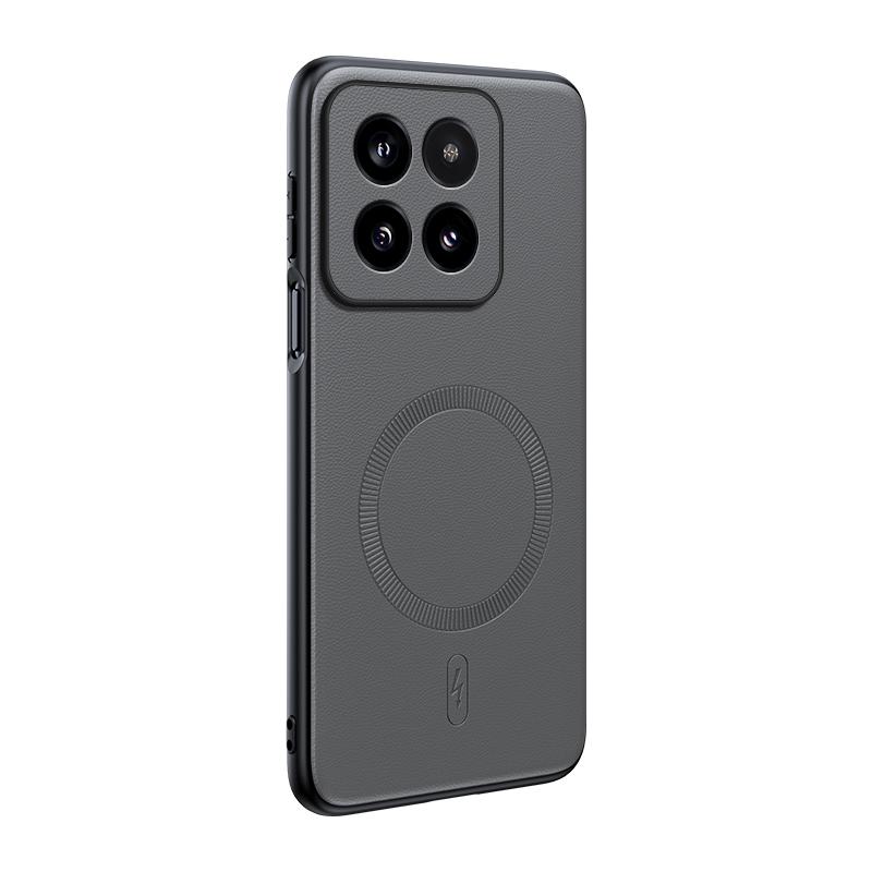 For Xiaomi 14 Pro Case Magnetic Leather Shield Cover For Xiaomi 14 Pro High Quality Anti-Fingerprint Non-Slip PC+TPU