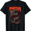 Schwarzes Unisex-T-Shirt mit Pantera-Grafik – Sommer