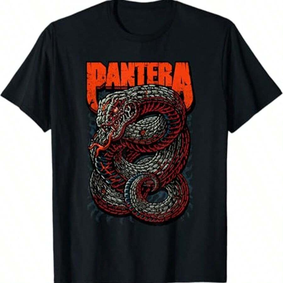 

Унисекс черная футболка с принтом Pantera - Лето L