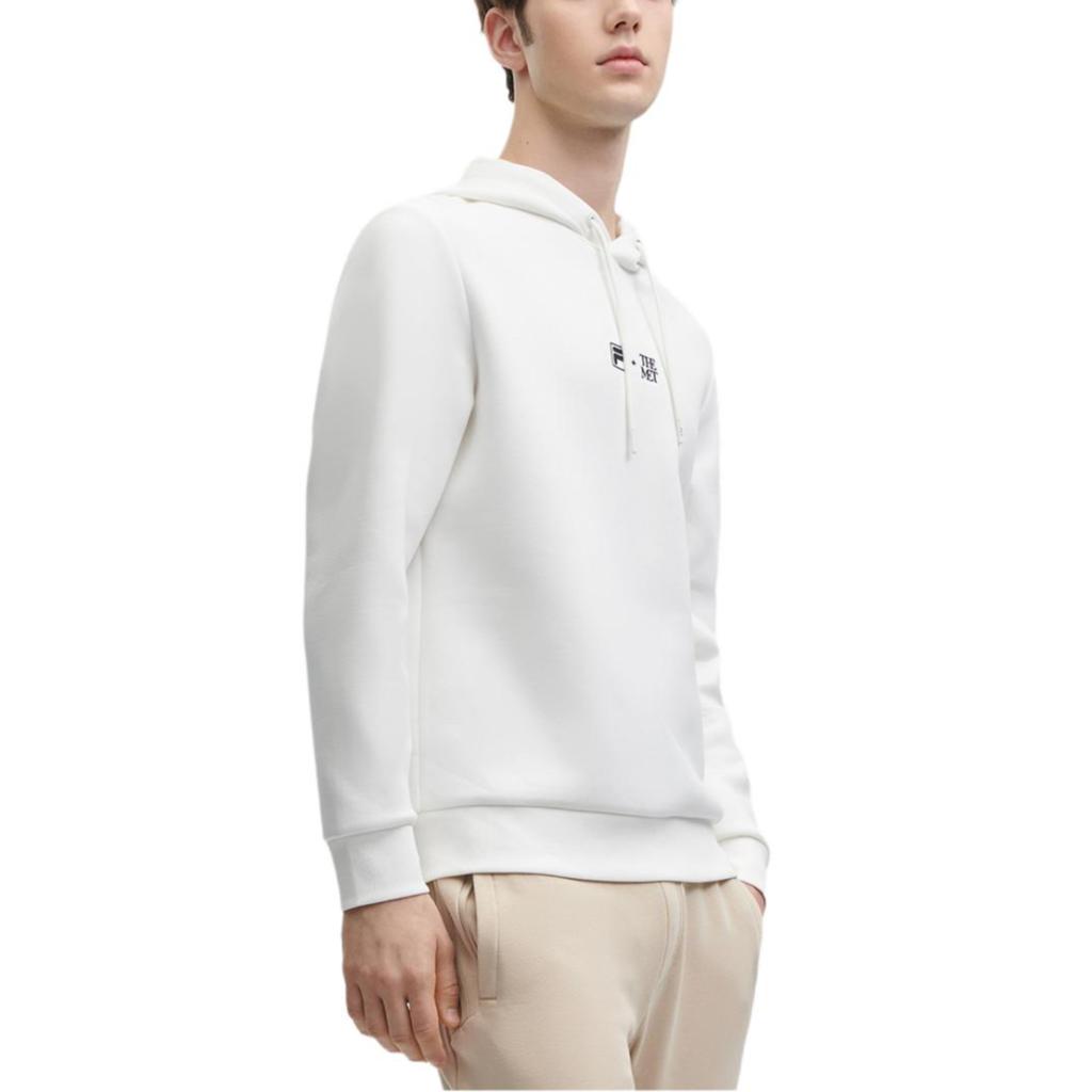 FILA 2023 Autumn New Knitted Hooded Sweatshirt Fashion Casual Loose Knitted Sweatshirt Men sweatshirt Cloud-Mushroom-White F11M348205F-WT