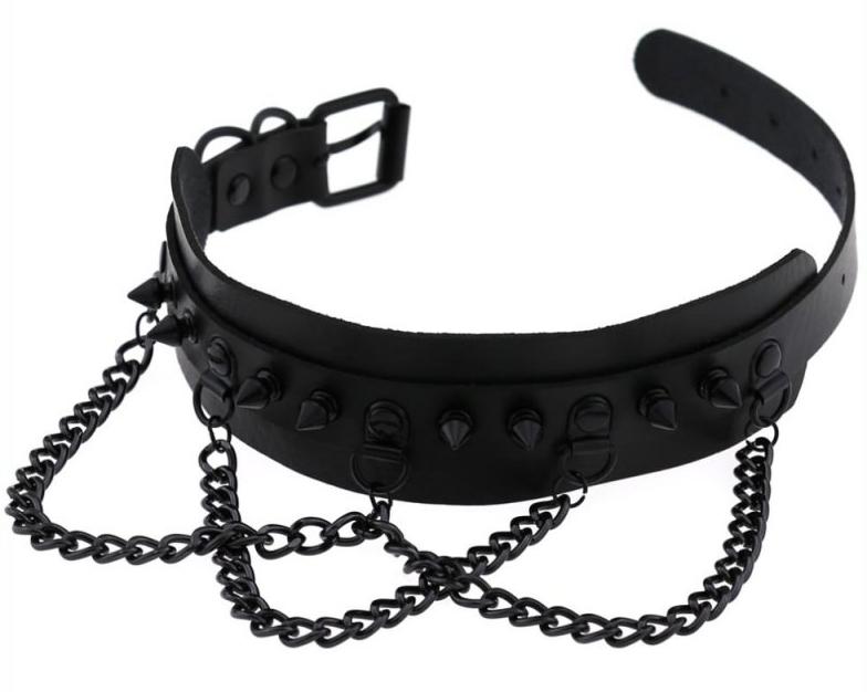 Piky Spiked Collar Black