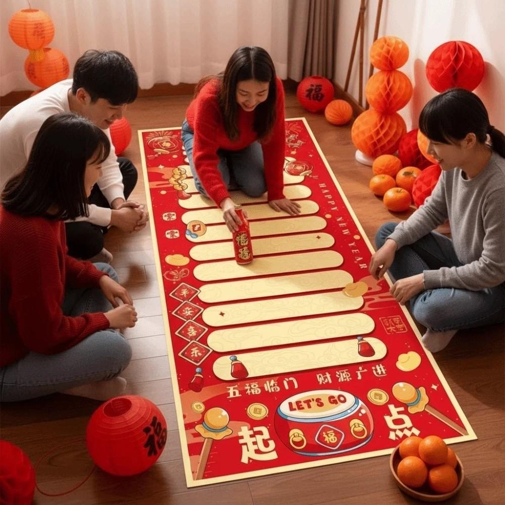 Polyester Bottle Rolling Game Mat DIY Floor Rolling Game Props  with Friends and Family