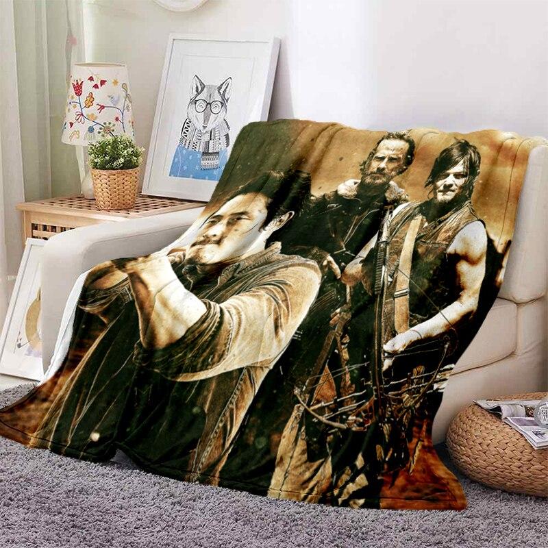 Drama The Walking Dead Series Soft Throw Blanket Throw Blanket Soft Cartoon Printed Bedspread Bedspread Sofa Gift