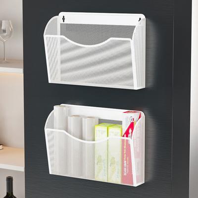 Magnetic Pencil Holder Metal Wire Mesh Storage Baskets with Strong Magnets Fridge Side Organizer for Refrigerator Whiteboard