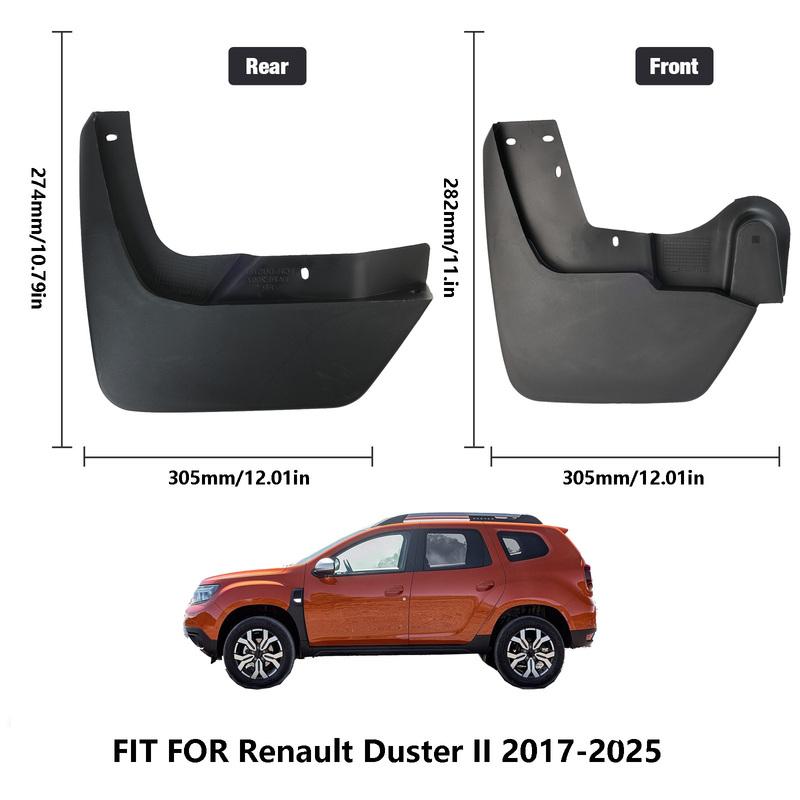 For Dacia Duster II 2017- Mud Flaps Set of 4 OE Style Splash Guards & Fender Mudguards for Complete Wheel Arch Protection