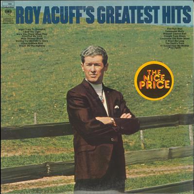 LP Record ROY ACUFF  Roy Acuffs Greatest Hits CS1034 COLUMBIA US CountryFolk Used