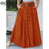 QICED Women's Fashion Casual Solid Color Print Summer Spring Skirts