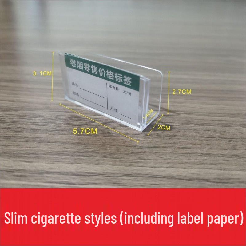 Transparent Plastic Cigarette Price Tag and Card Holder