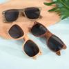 Nicht polarisierte Kunststoff Holz Bambus Sonnenbrille Herren Damen Klassische Mode Vintage Fahrsonnenbrille Schwarz Angelbrille