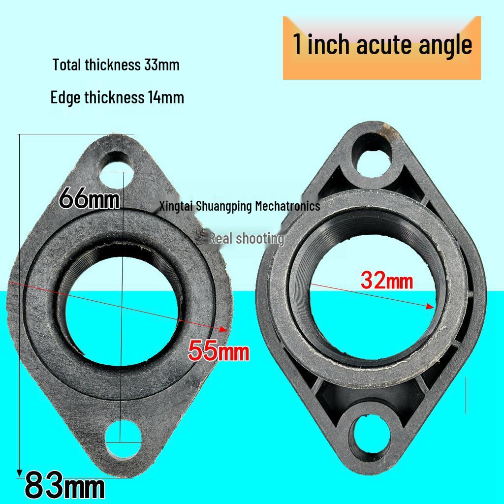 1.5" Black Plastic Elbow for 2.5" Water Pump Conversion
