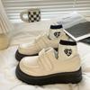Velcro Loafer Small Leather Shoes Women's Autumn 2025 New Versatile Retro British Style Platform Single Shoes