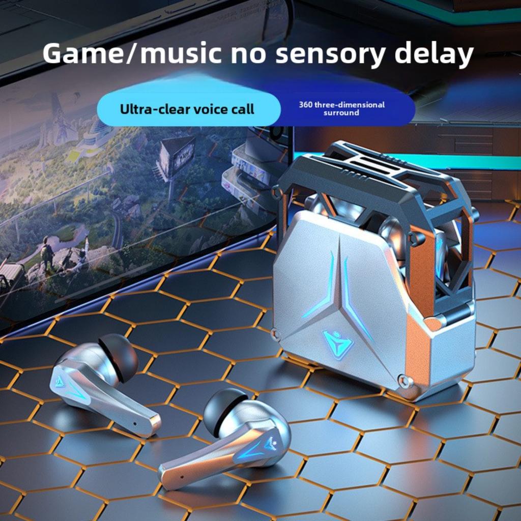 TWS Bluetooth Earphone, Wireless Headphones, Stereo True Wireless Earbuds, HiFi Sound with Ambient Light Headset Gamer