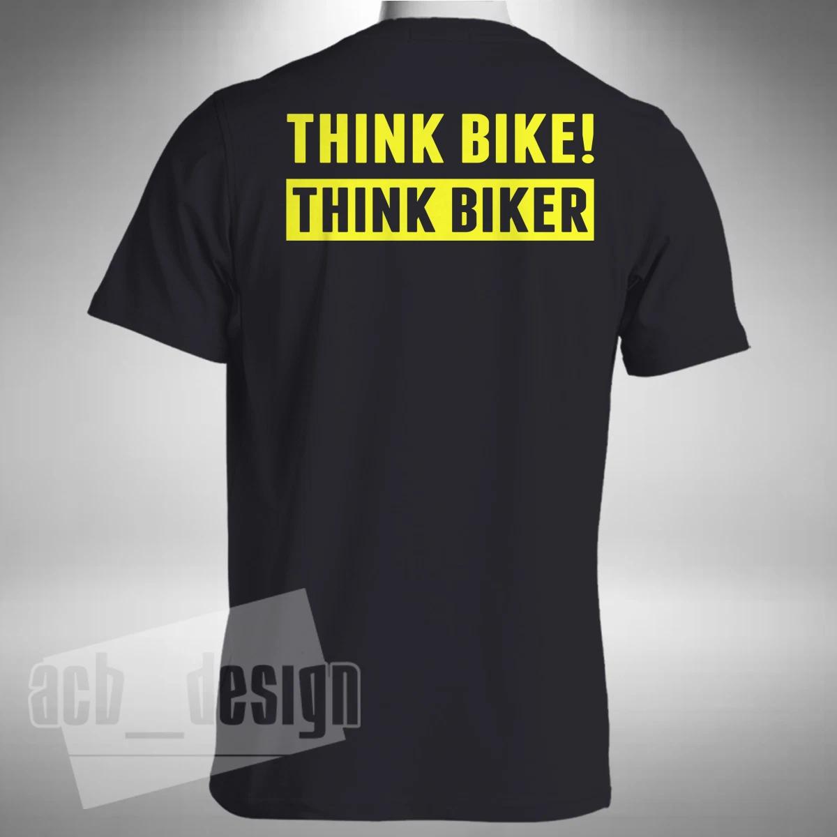 Think Bike! Think Biker Men s T-Shirt Motorbike Safety Hazard Awareness XL