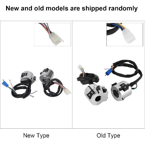 Motorcycle Handlebar Switch, 1 Pair Motorcycle Handlebar Switch Control Button for Turn Headlight Horn 25mm Universal Turn Horn Switch Motorcycle