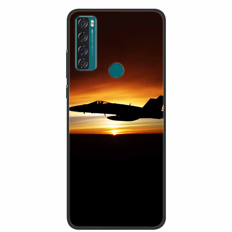 For TCL 20 SE Case Luxury Silicone TPU Soft Cover Phone Case For TCL 20 SE T671H Cartoon Funda Colourful Capa Shockproof Coque