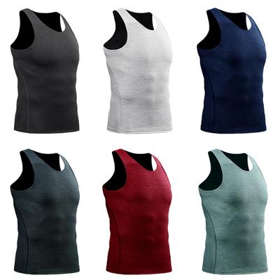 Running Tank Tops Men's Jogging Sleeveless Vest Sports Compression Jerseys Quick Drying Tank Tops Weight Training Singlet
