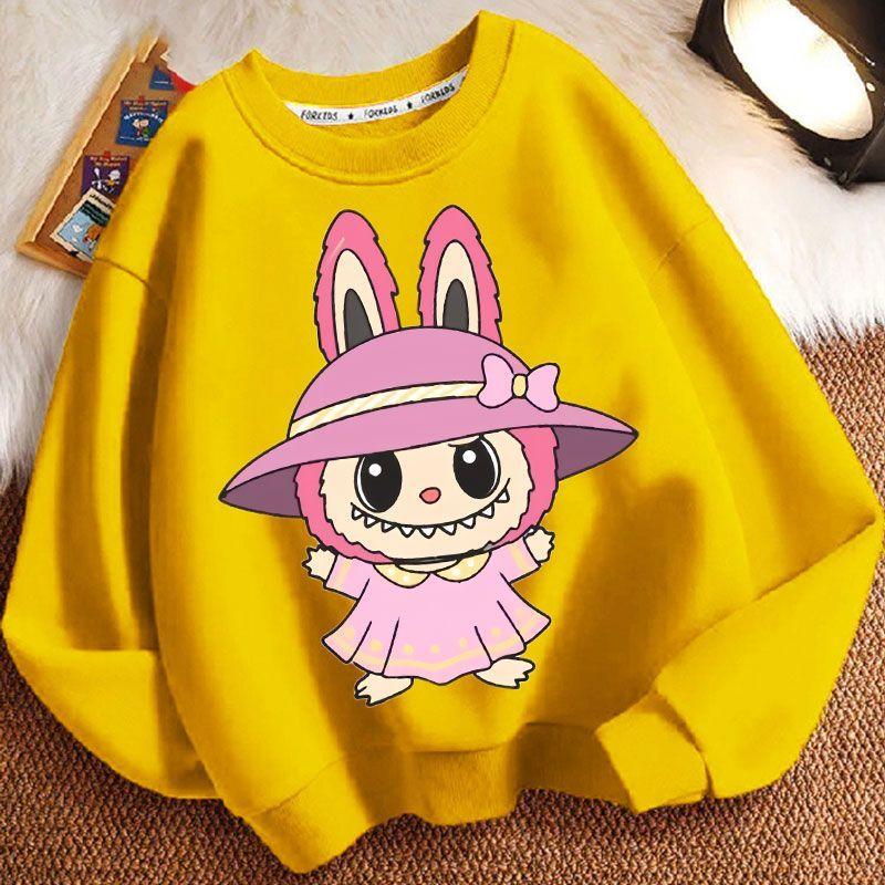 Children's Round-neck Hoodie, Long-sleeved, Fashionable and Loose Coat for Boys and Girls In Spring and Autumn