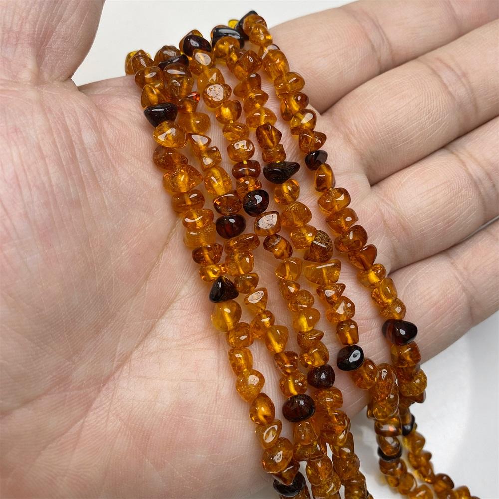 Natural Irregular Chip Oval Nugget Shape Baltic Amber Beads Genuine Loose Spacer Amber Beads For Making Jewelry Accessories About 36cm A String