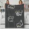Game N-Neko Atsume Throw Flannel Blanket Perfect for Sofa Office Bed Travel Sleep Read Relax Camping Four Season Use