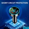 66W Car Charger - 4-Port USB Charger, 2 * USB 2.4A + PD + Type C Cigarette Lighter Adapter, Voltage Meter Compatible with Samsung, iPhone and Other