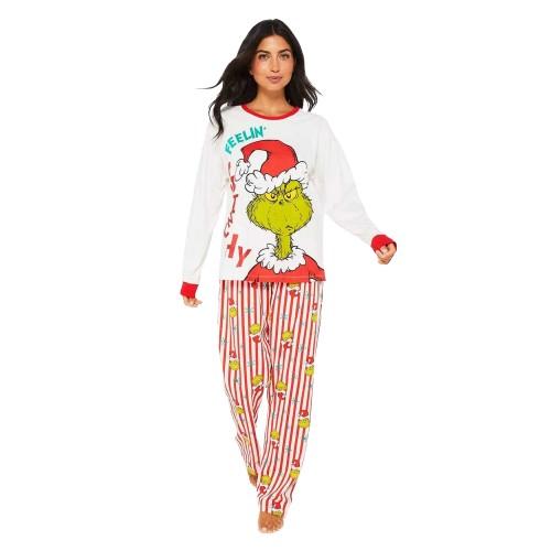 THE GRINCH Womens/Ladies Long Pajamas Set