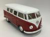KiNSMART Scale 1962 Volkswagen Bus Pullback Diecast Car X 1/32 (White Red)