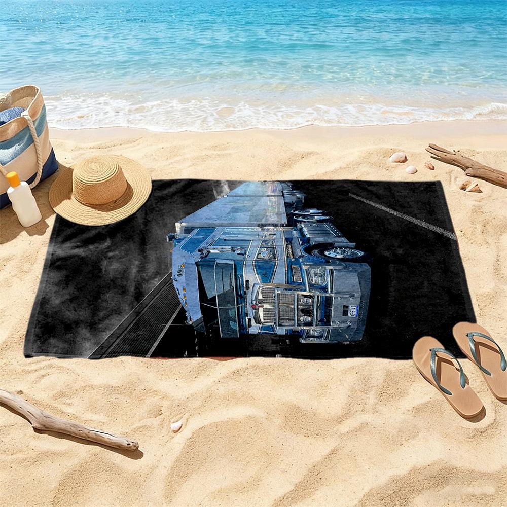 Kw Heavy Trucks Beach Towel Quickdry Soft Microfiber Comfortable Lightweight Portable For Swimmingbeachcamping Travel Beach Accessoriesgym