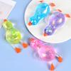 Transparent Glitter Duck Squeeze Toy Mini Lying Duck Anxiety Relief Sensory Toy