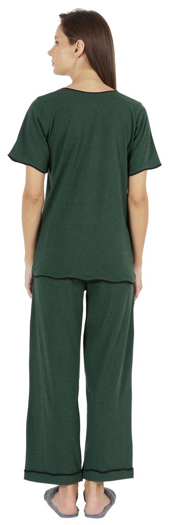 Inkmeso Damen Schlafanzug Set Oberteil Einfarbig Nachtwäsche Pj Loungewear 2-teiliges Set