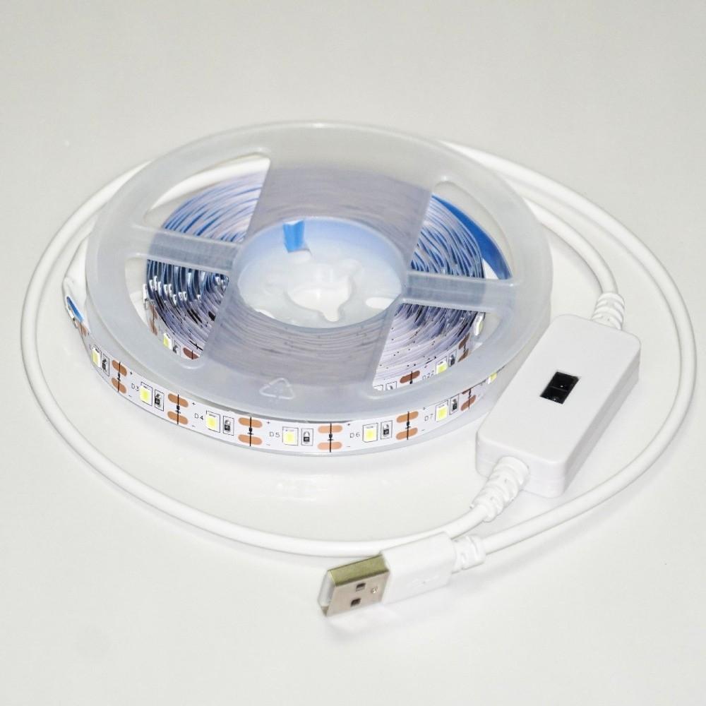 New 5V LED Light Strip Smart Dimmer 1/2/3/4M USB Night Lamp Easy To Instal Hand Sweep Control Night Lights