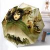 1pc The Fellowship of the Ring Automatic Opening and Closing Folding - A Good Choice for Gifts, Fashionable and Convenient Umbrella With Cute Cartoon