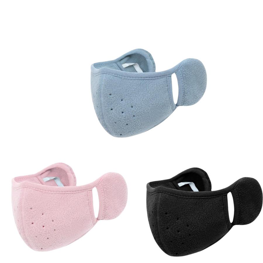 Zimní fleecové chrániče sluchu s ochranou proti větru Unisex hřejivá prodyšná maska ​​na obličej pro venkovní aktivity