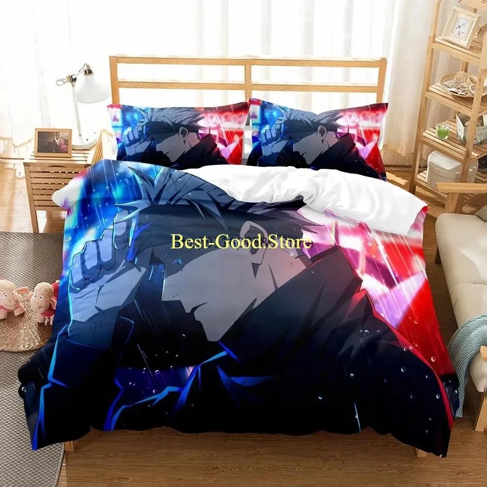 Japanese Anime Jujutsu Kaisen Bedding Set Printed Bed Set With Pillowcase Bed Duvet Cover Single Double Queen Super King Size